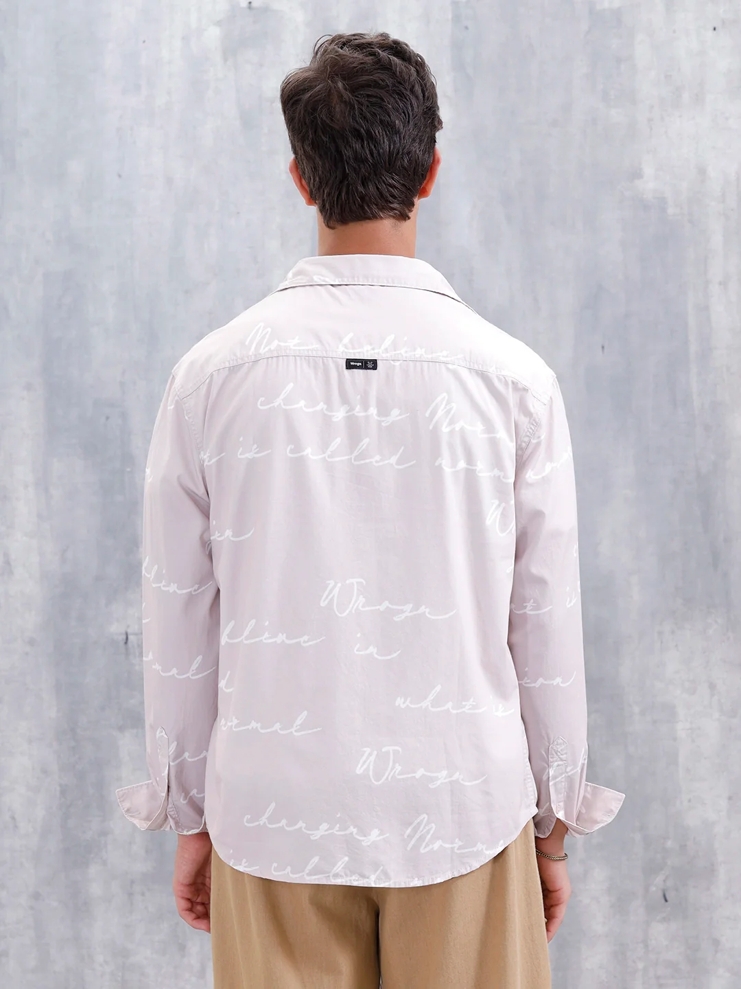 Abstract Aop Comfort Fit Casual Shirt | Beige - Image 3