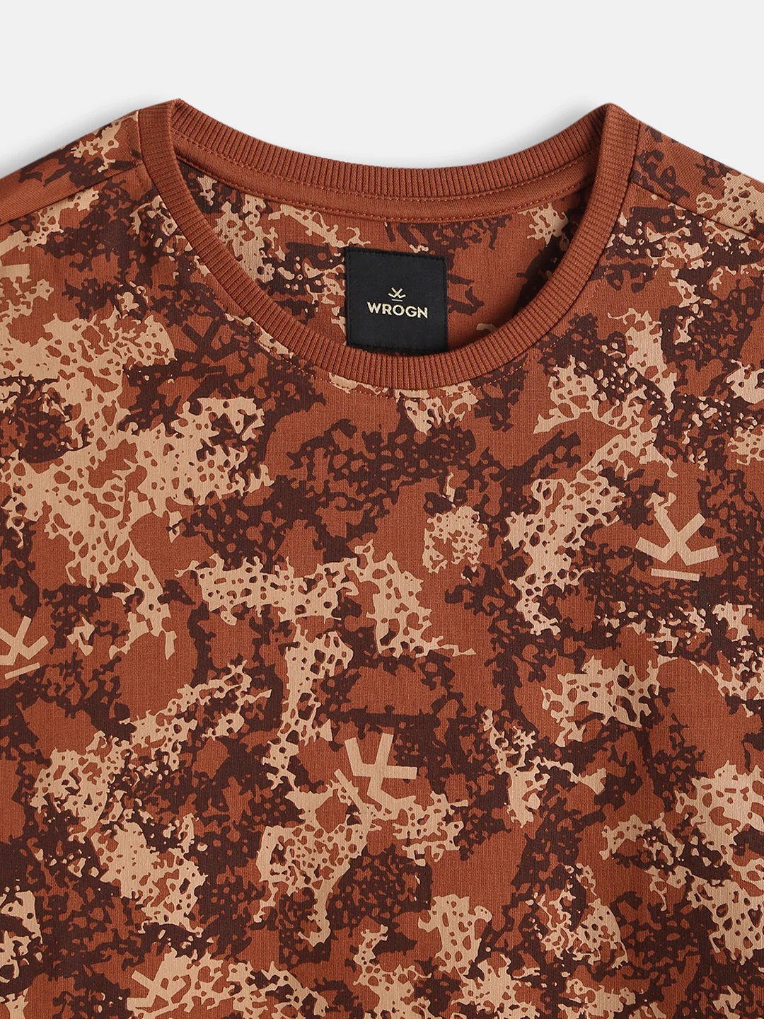 Abstract Oversized AOP T-Shirt | Rust - Image 3