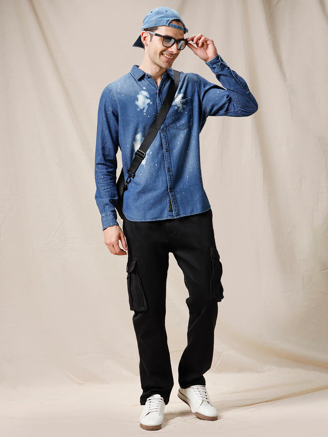 Abstract Splash Cotton Shirt - Image 2