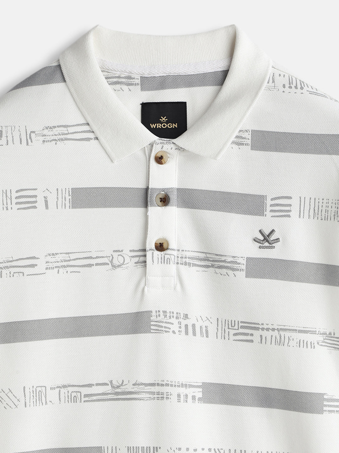 Pure Cotton Yarn Dyed Polo  | Off White - Image 3