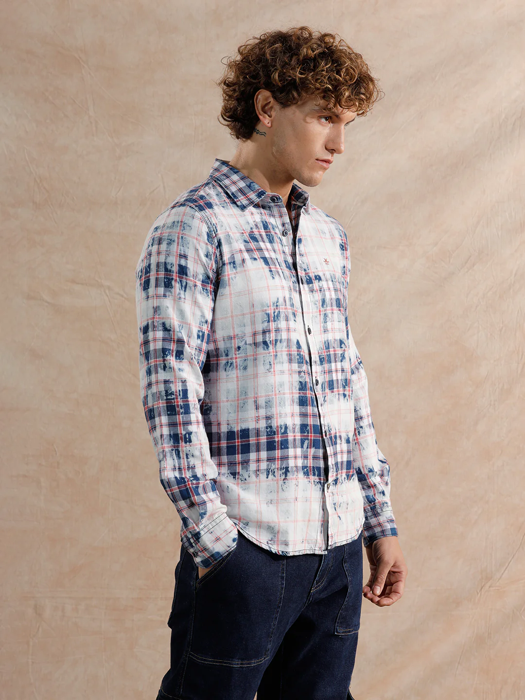 Washed Yarn Dyed Shirt | Pink - Image 4