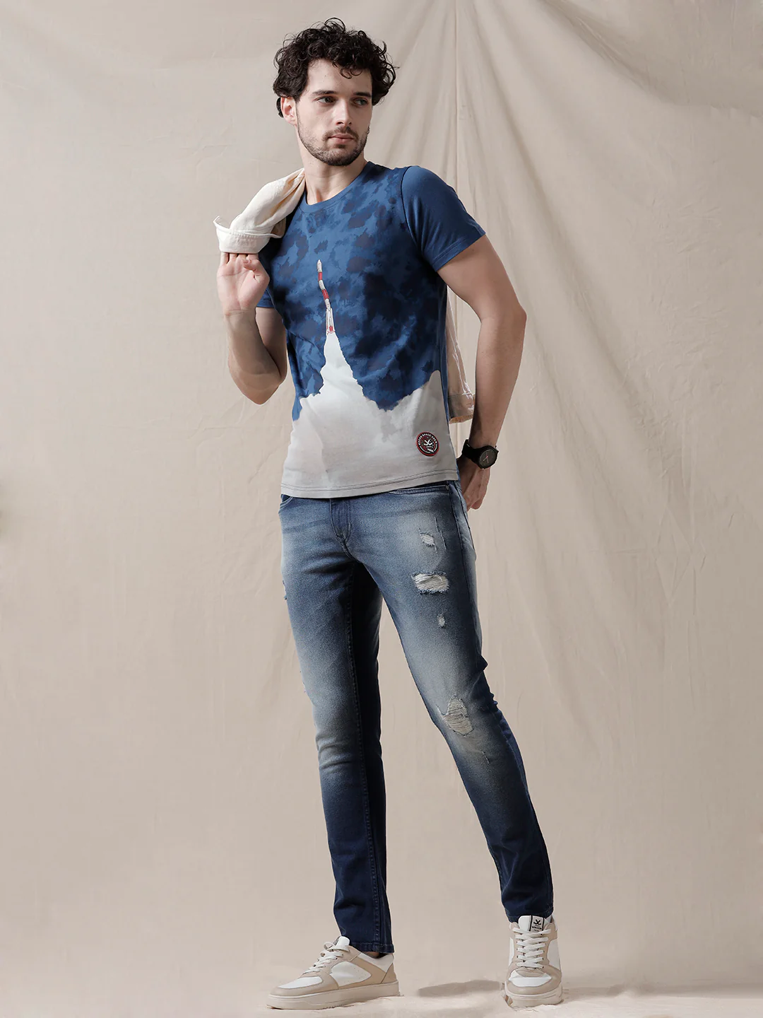 Acid Washed Faded Jeans - Image 2