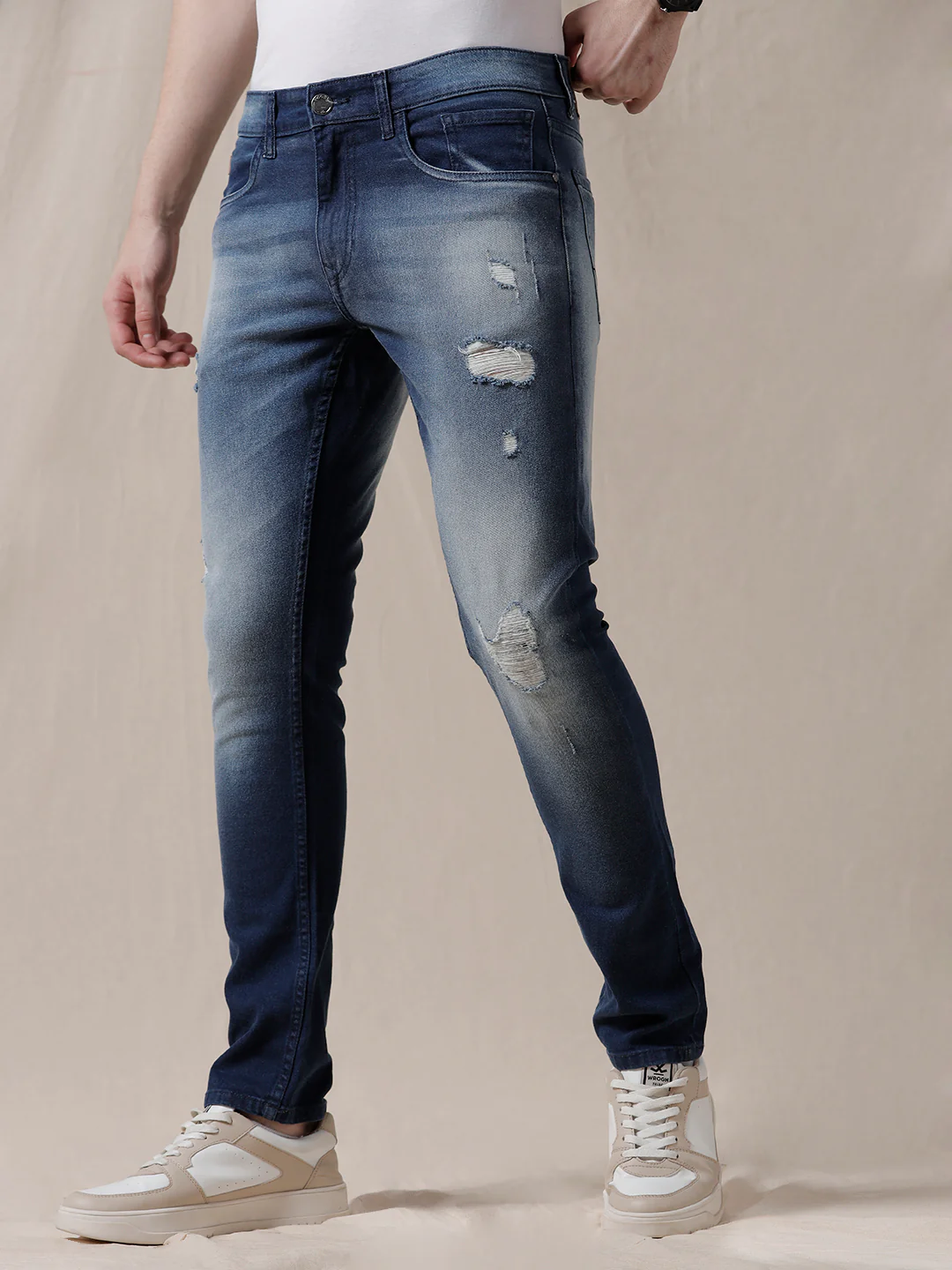Acid Washed Faded Jeans - Image 6