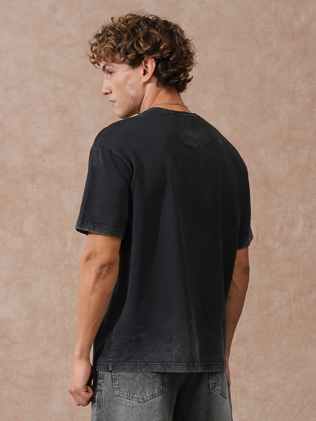 Acid Washed Oversized Fit T-Shirt | Black - Image 3