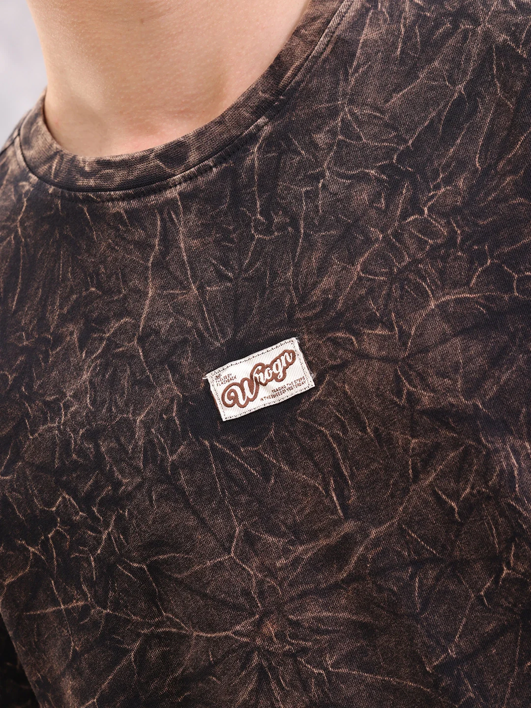 Acid Washed Retro Look Oversized Fit T-Shirt With Branding | Black - Image 5