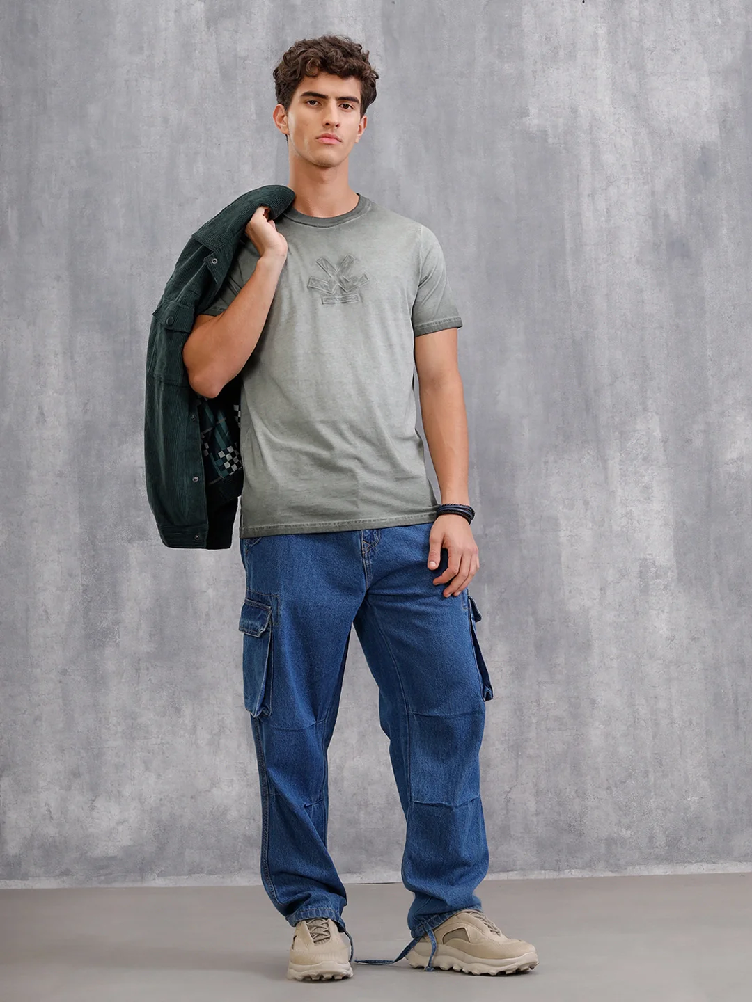 Acid Washed Slim Fit T-Shirt | Grey - Image 2