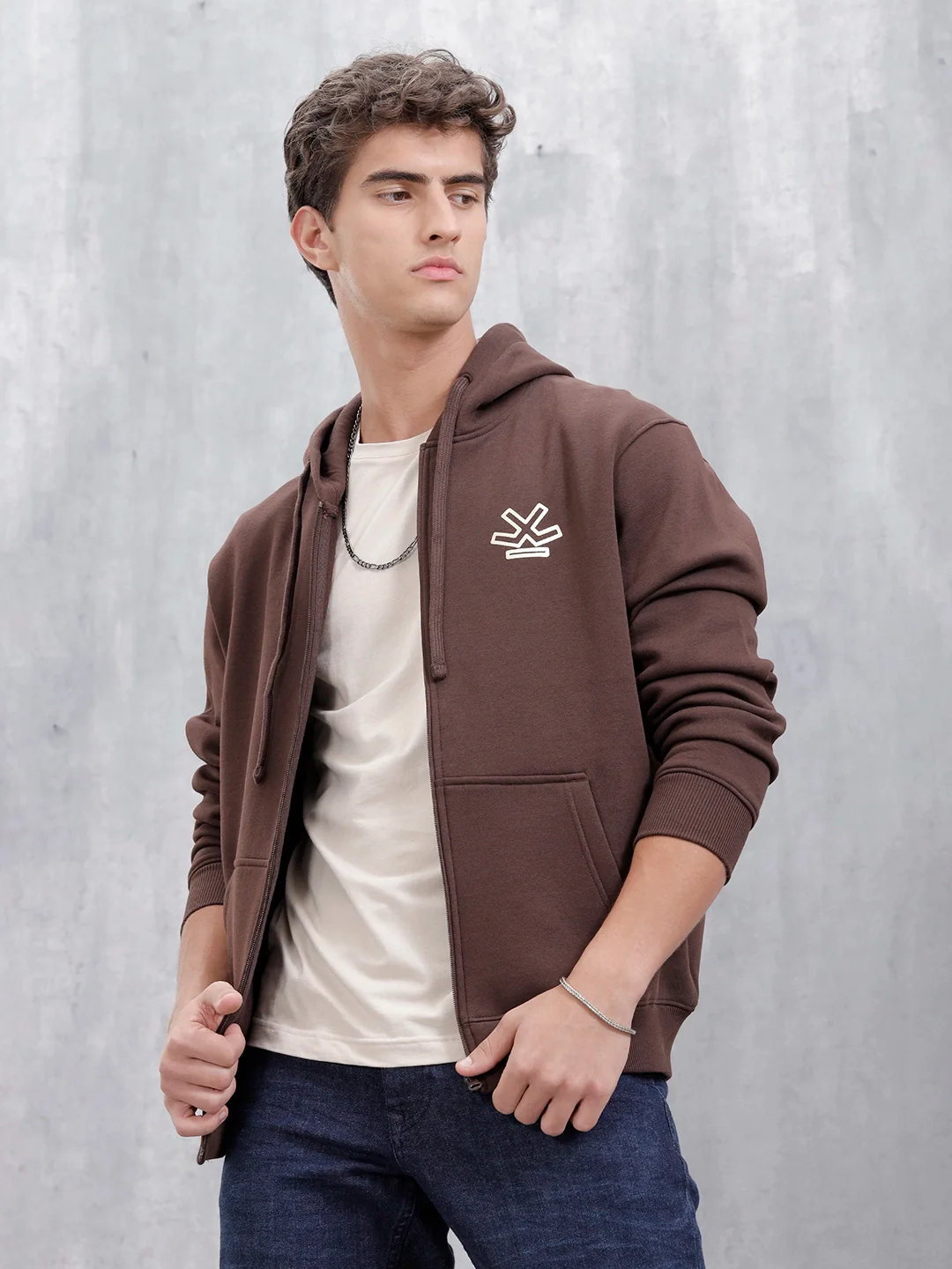 All-Day Casual Comfort Fit Hooded Sweatshirt | Java - Image 2