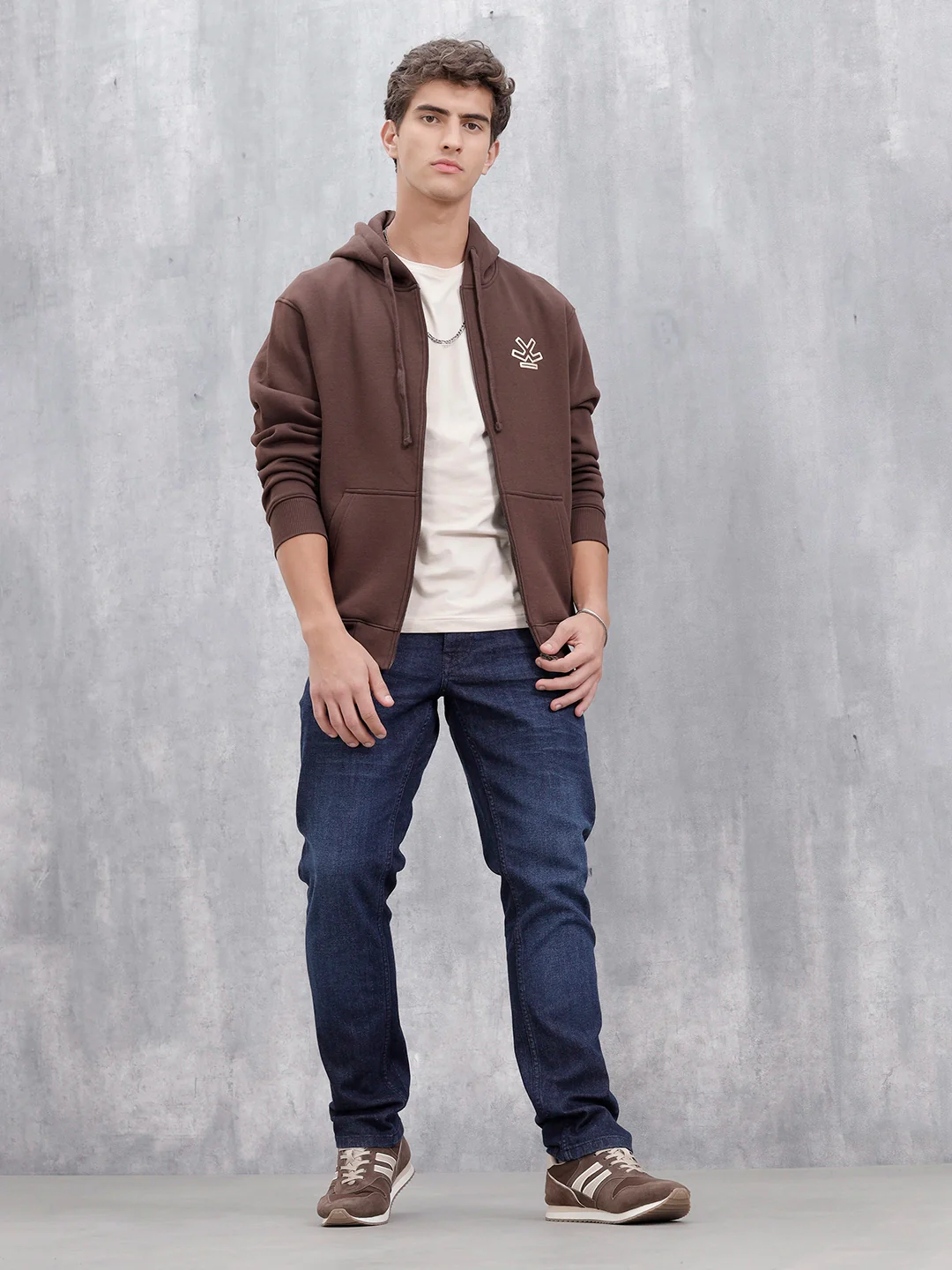 All-Day Casual Comfort Fit Hooded Sweatshirt | Java - Image 3