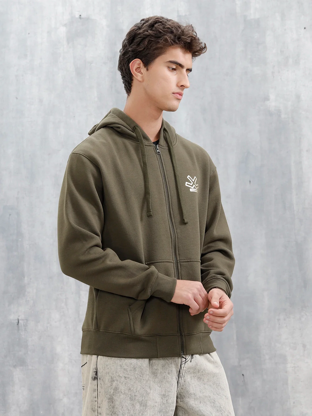 All-Day Casual Comfort Fit Hooded Sweatshirt | Olive - Image 6