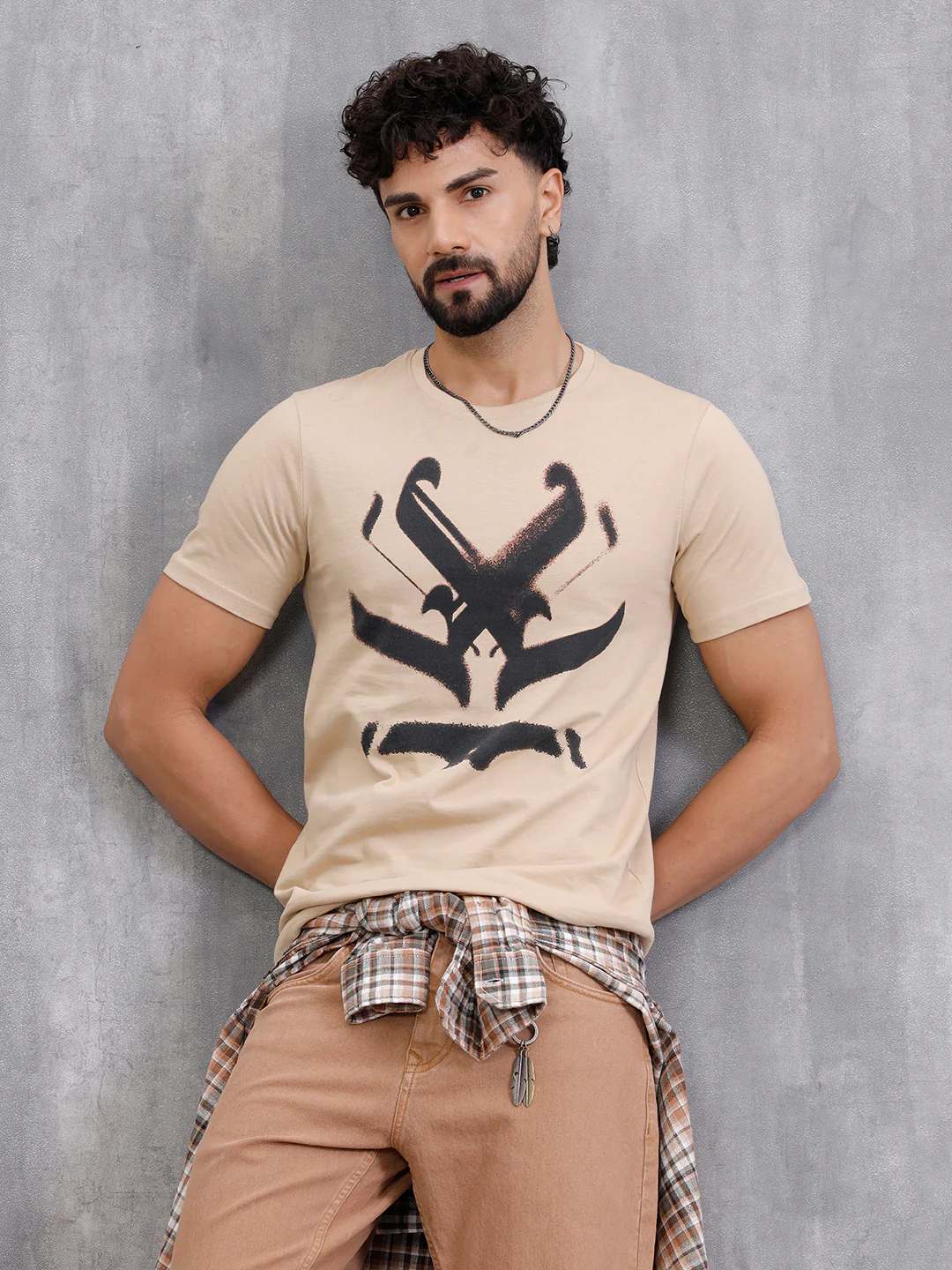 Ancient Script Inspired Brand Carrier | Khaki - Image 3