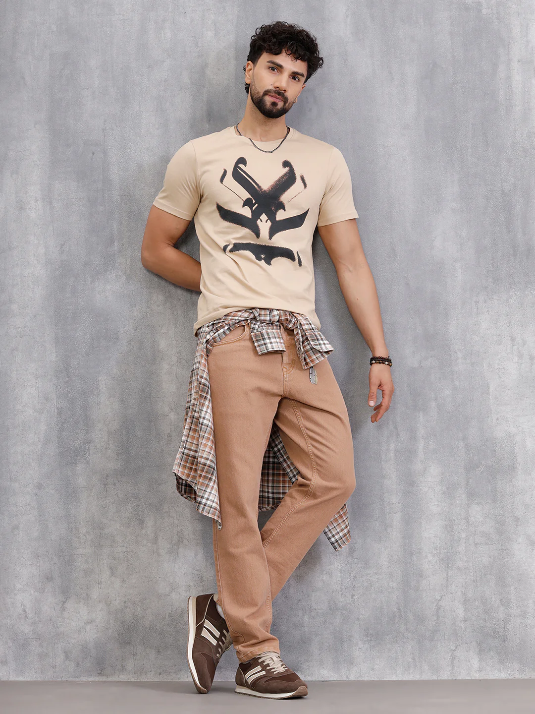 Ancient Script Inspired Brand Carrier | Khaki - Image 4