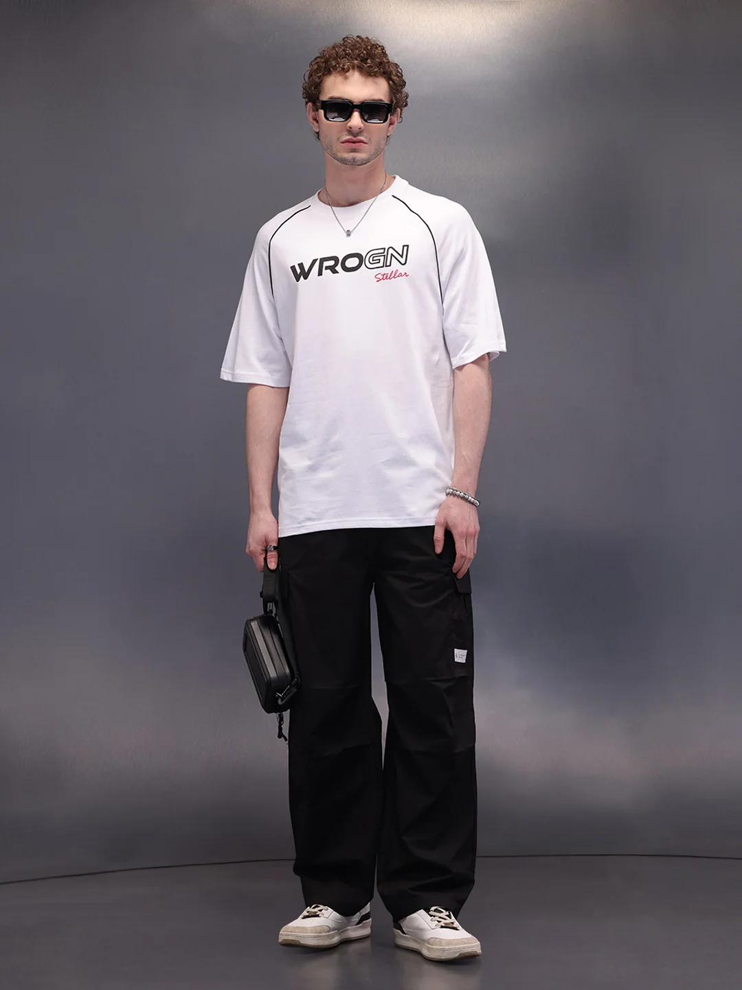 Back Printed Oversized T-Shirt | White - Image 2