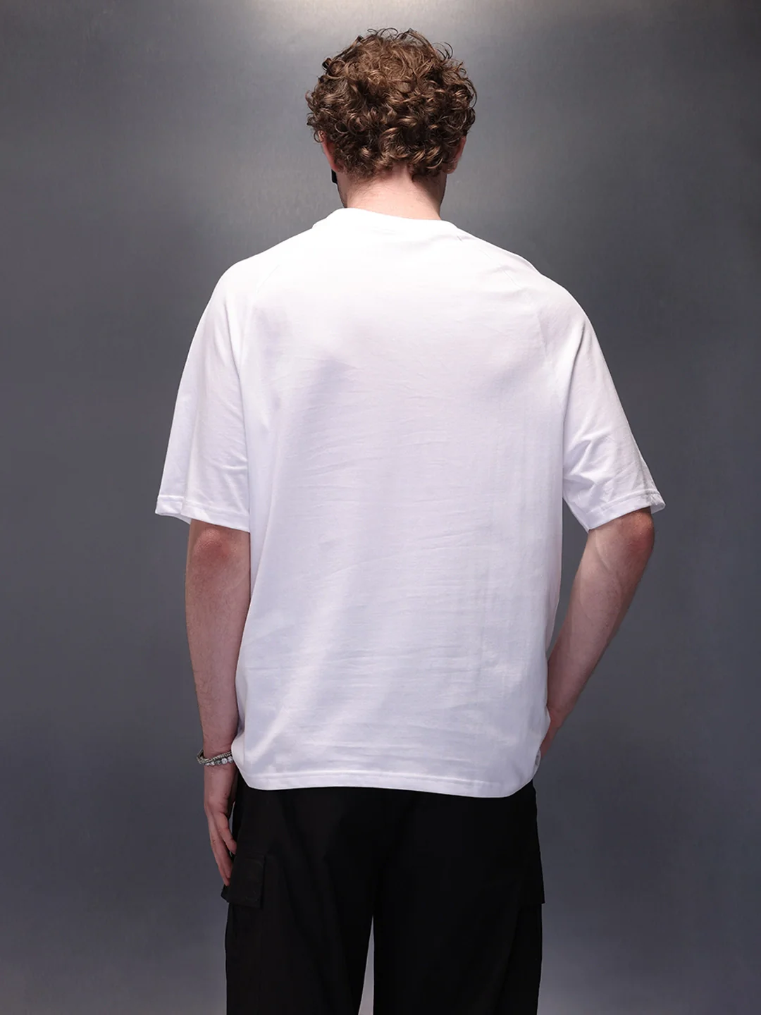 Back Printed Oversized T-Shirt | White - Image 3