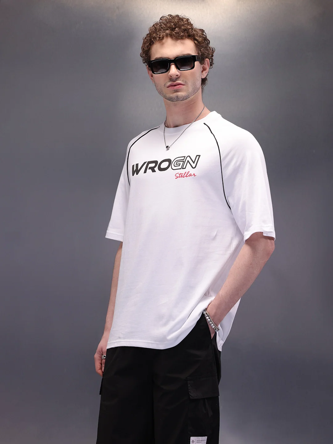Back Printed Oversized T-Shirt | White - Image 4
