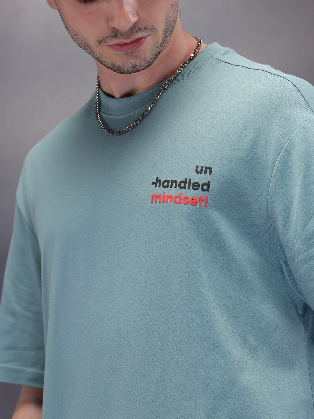 Back Printed Oversized T-Shirt | Green - Image 5