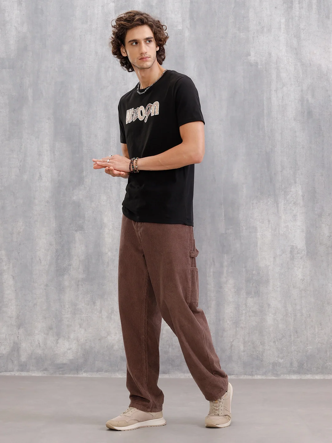 Bandana Inspired Slim Fit Nomad Edition Brand Carrier T-Shirt  |  Black - Image 2