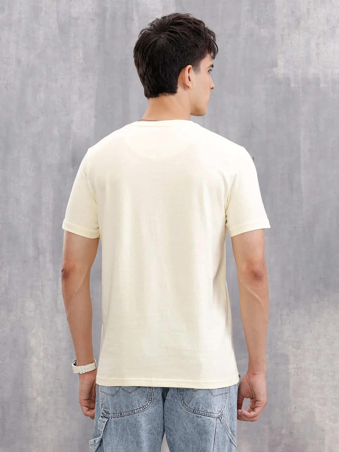 Bandana Patchwork Slim Fit Nomad Edition T-Shirt  |  Beige - Image 3