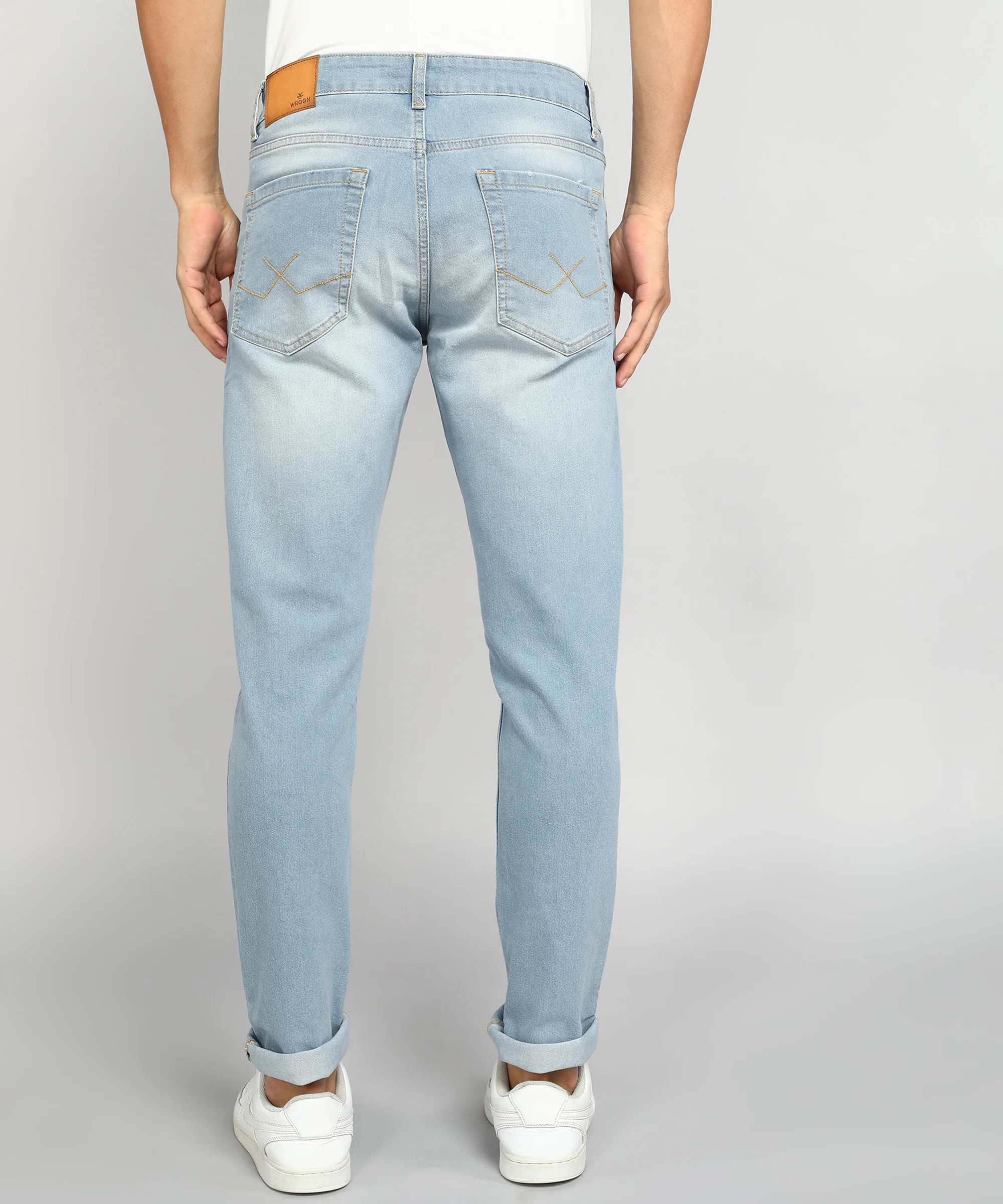 Basic Blue Washed Denim Jeans - Image 3