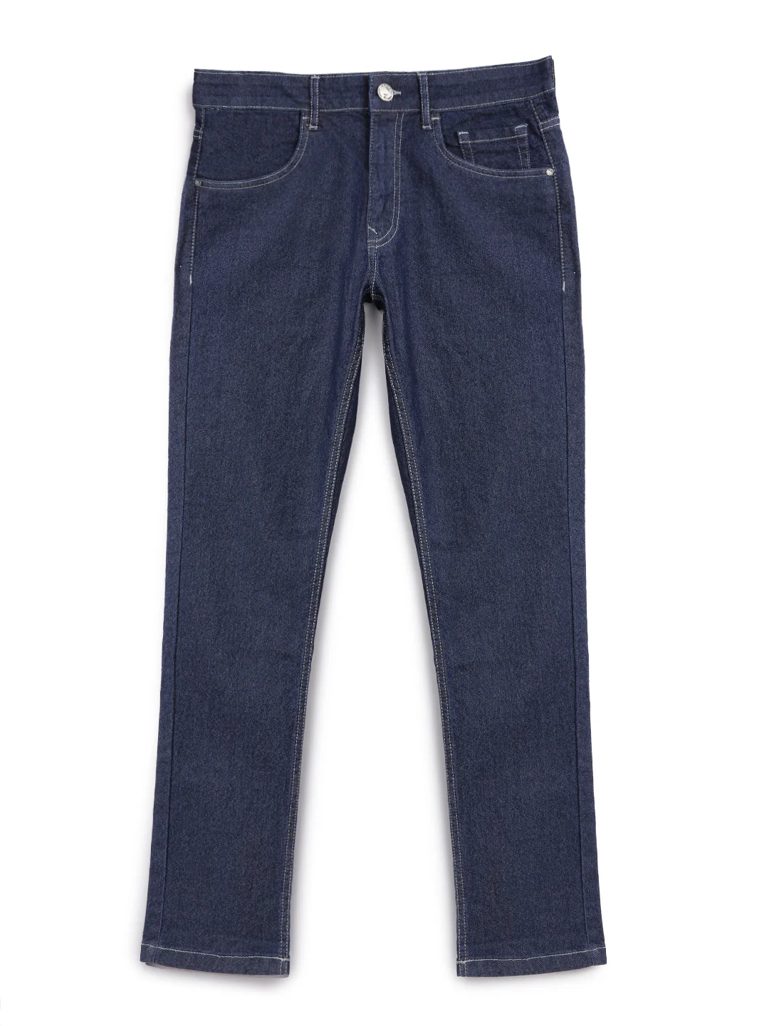 Basic Dark Blue Slim Fit Jeans - Image 7