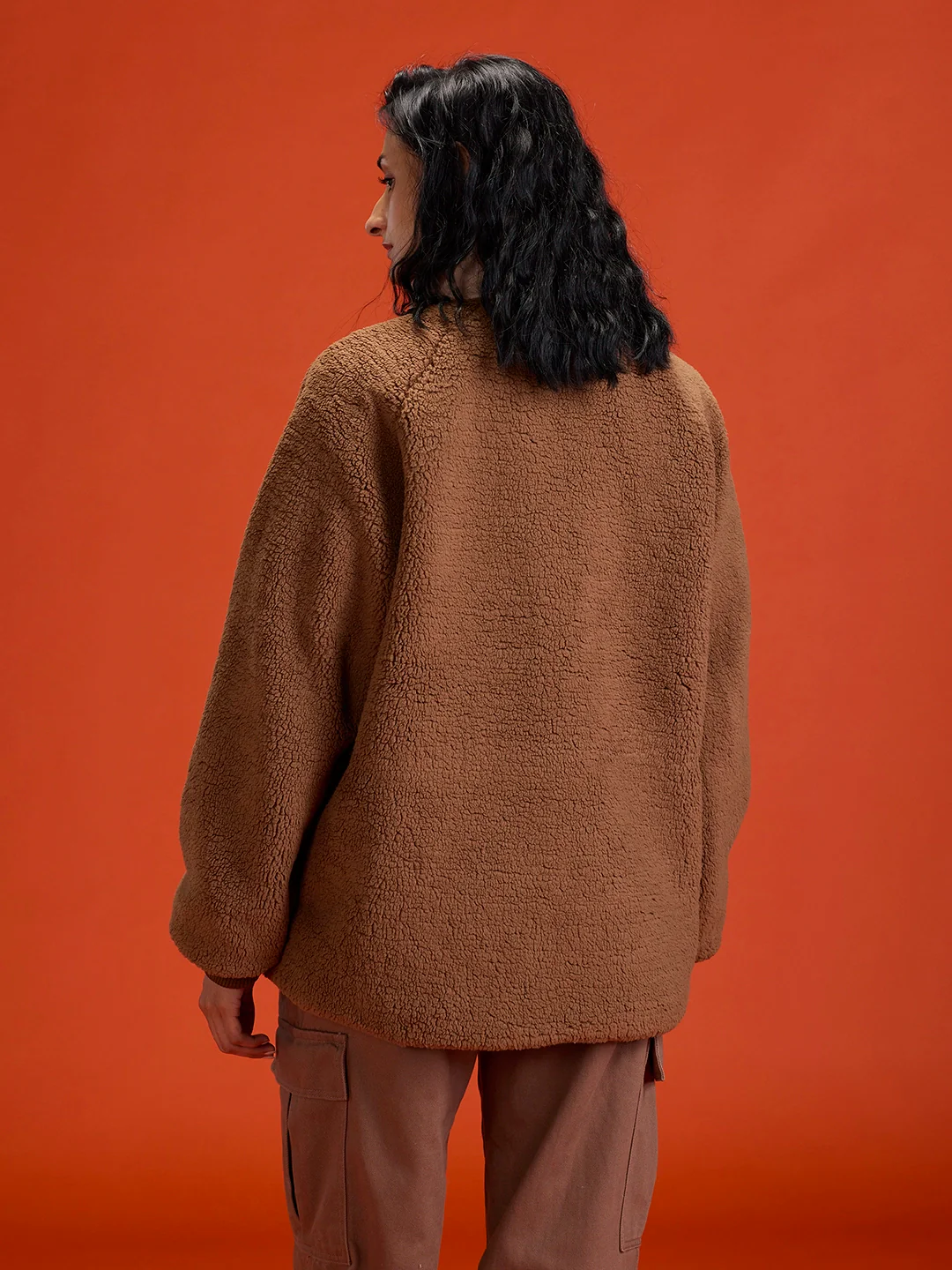 Bearcoat Warm Sherpa Jacket | Brown - Image 4