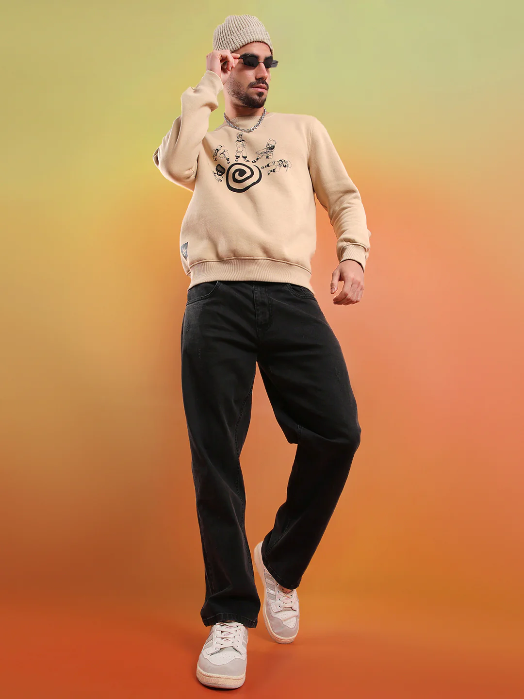 Believe in Naruto Beige Sweatshirt - Image 2