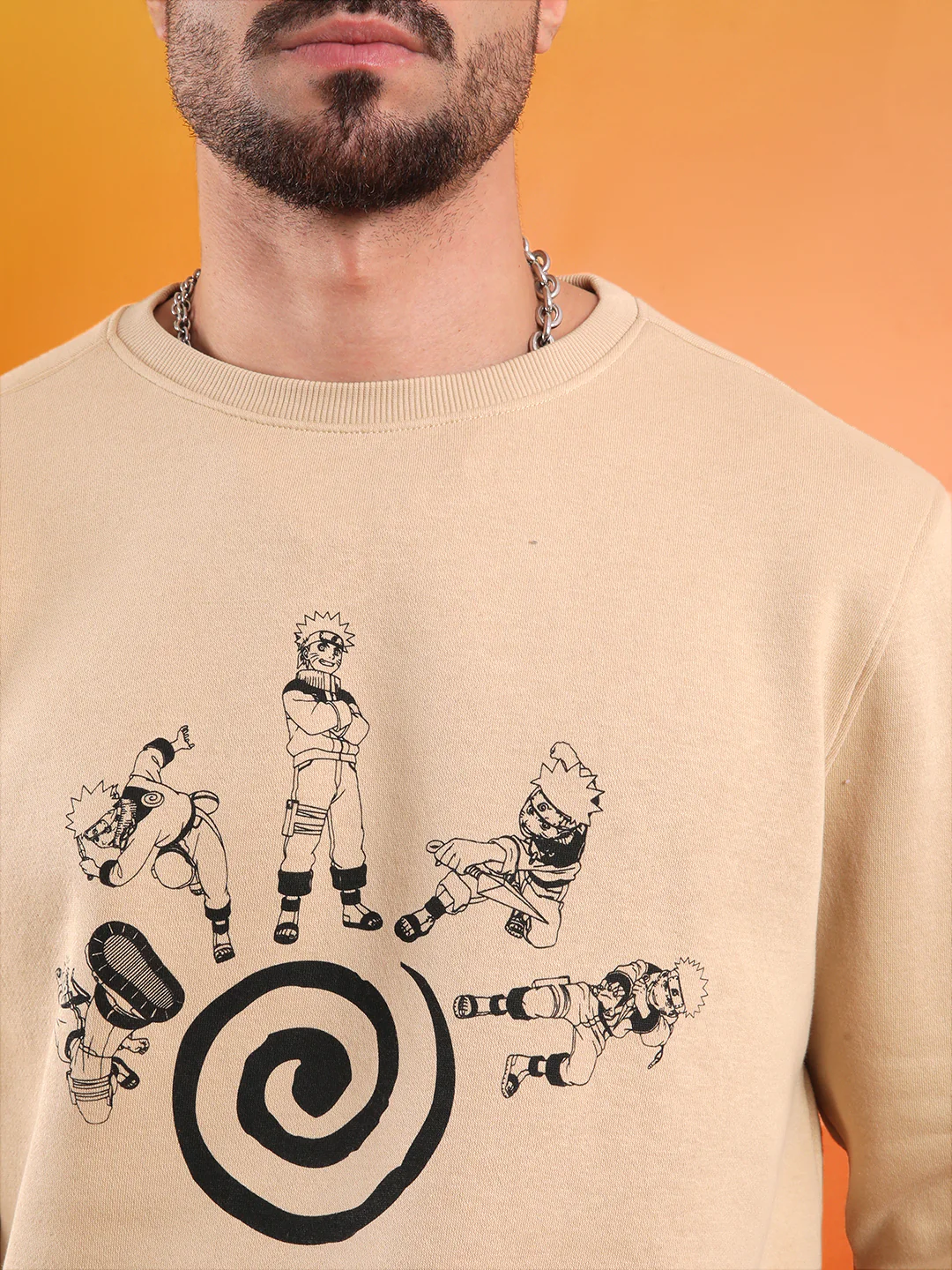 Believe in Naruto Beige Sweatshirt - Image 5