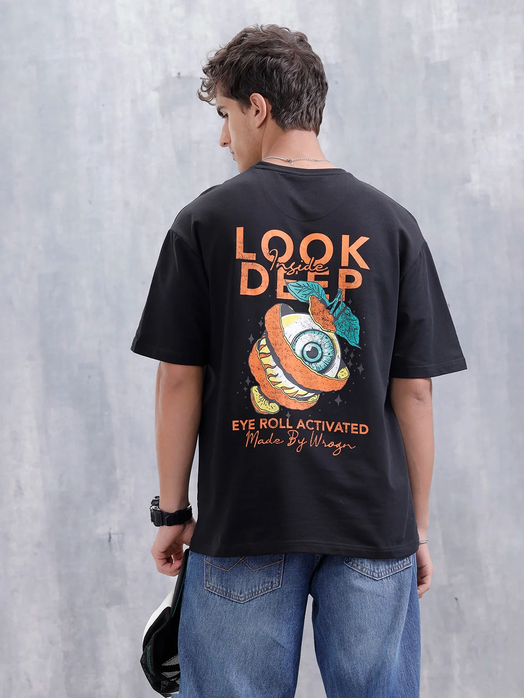 Bizarre Elements Inspired Oversized Back Print T-Shirt | Black - Image 4