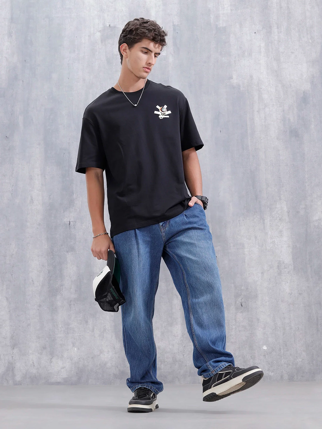 Bizarre Elements Inspired Oversized Back Print T-Shirt | Black - Image 5