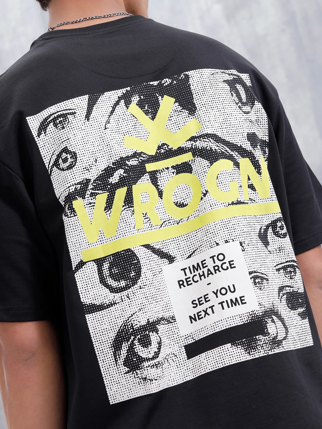 Bizarre Elements Oversized Cotton Back Print T-Shirt | Black - Image 5