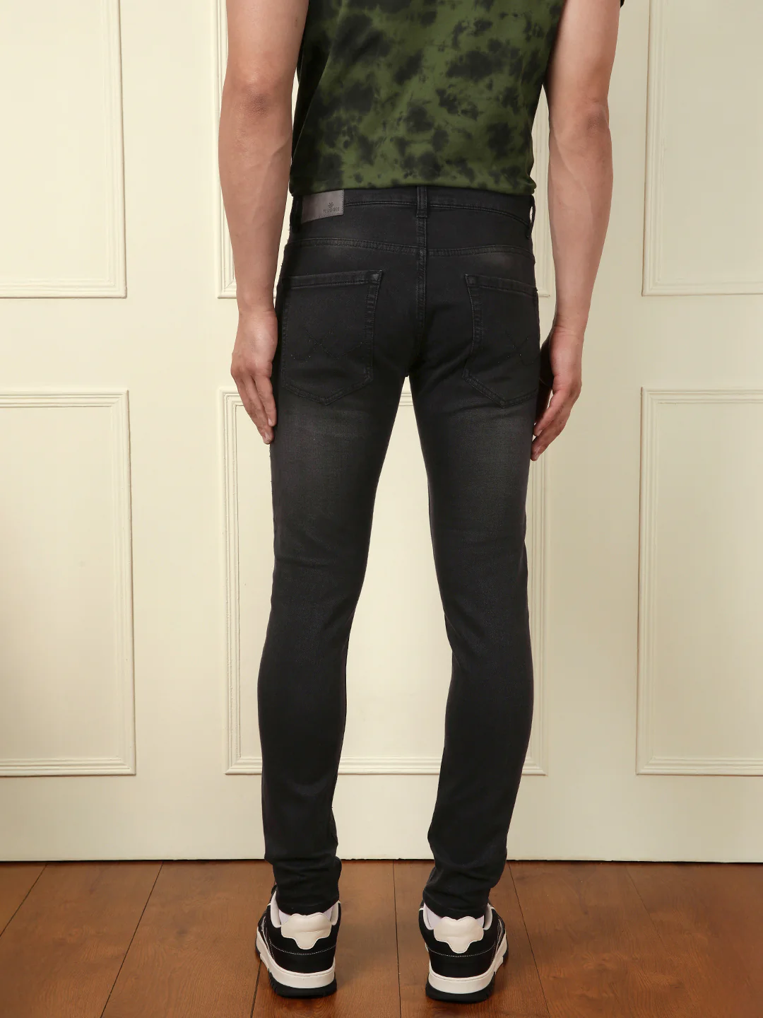 Light Faded Slim Tapered Jeans | Black - Image 3