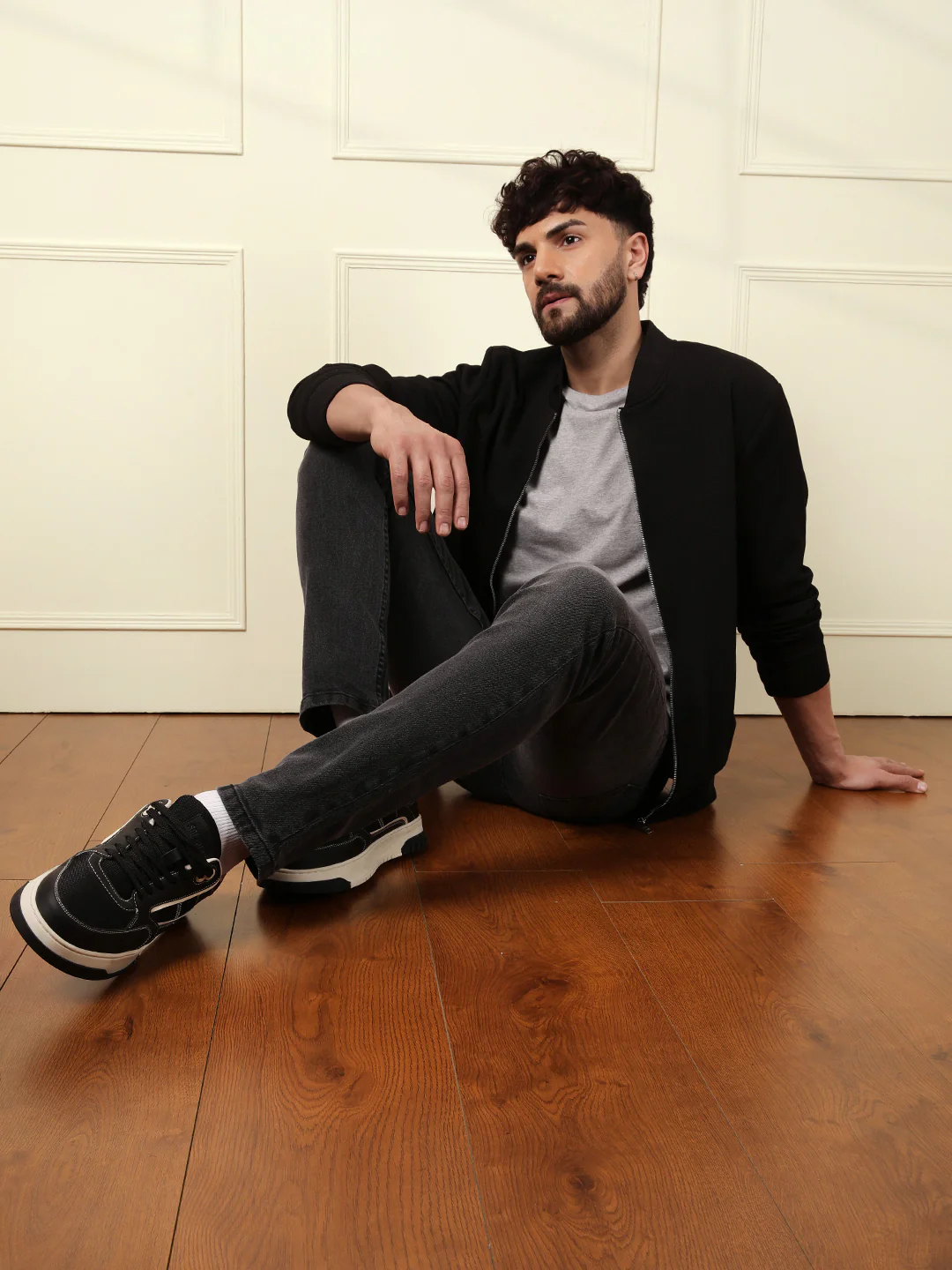 Faded Slim Fit Jeans | Black - Image 2