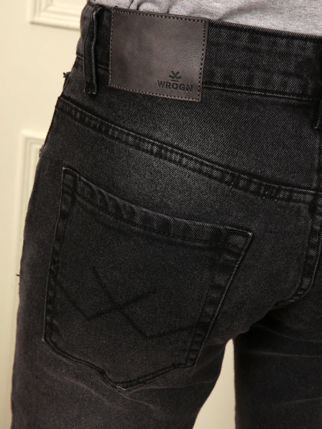 Faded Slim Fit Jeans | Black - Image 6