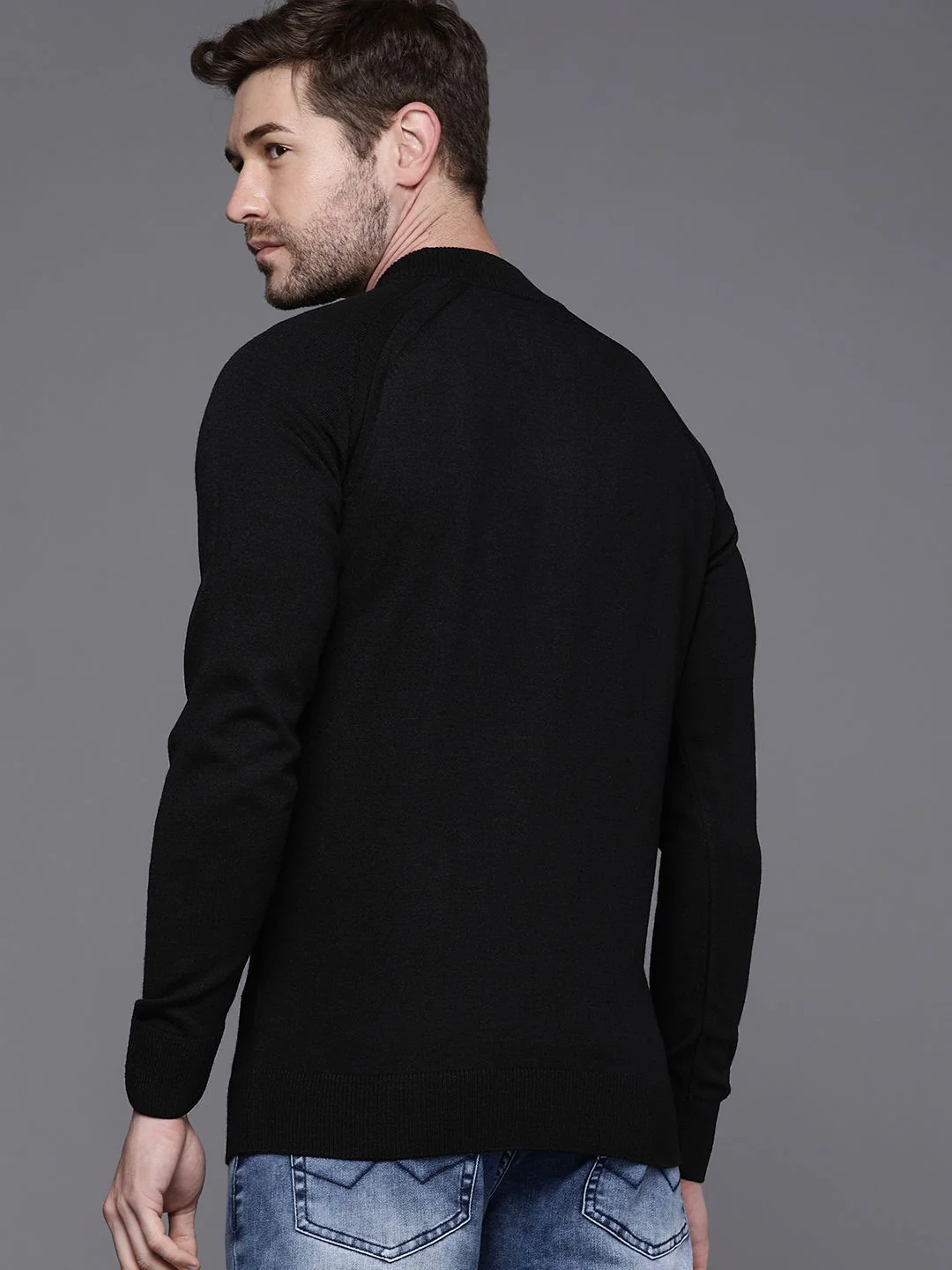 Black High Neck Cozy Sweater - Image 4