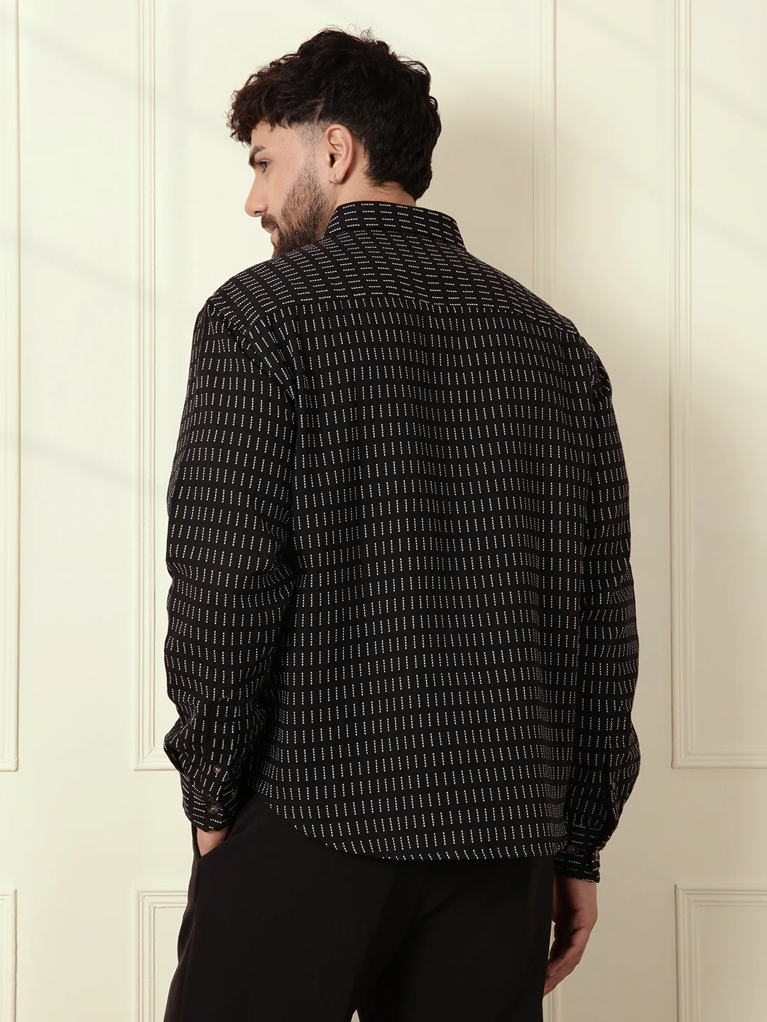 Casual Regular Fit Shacket | Black - Image 3