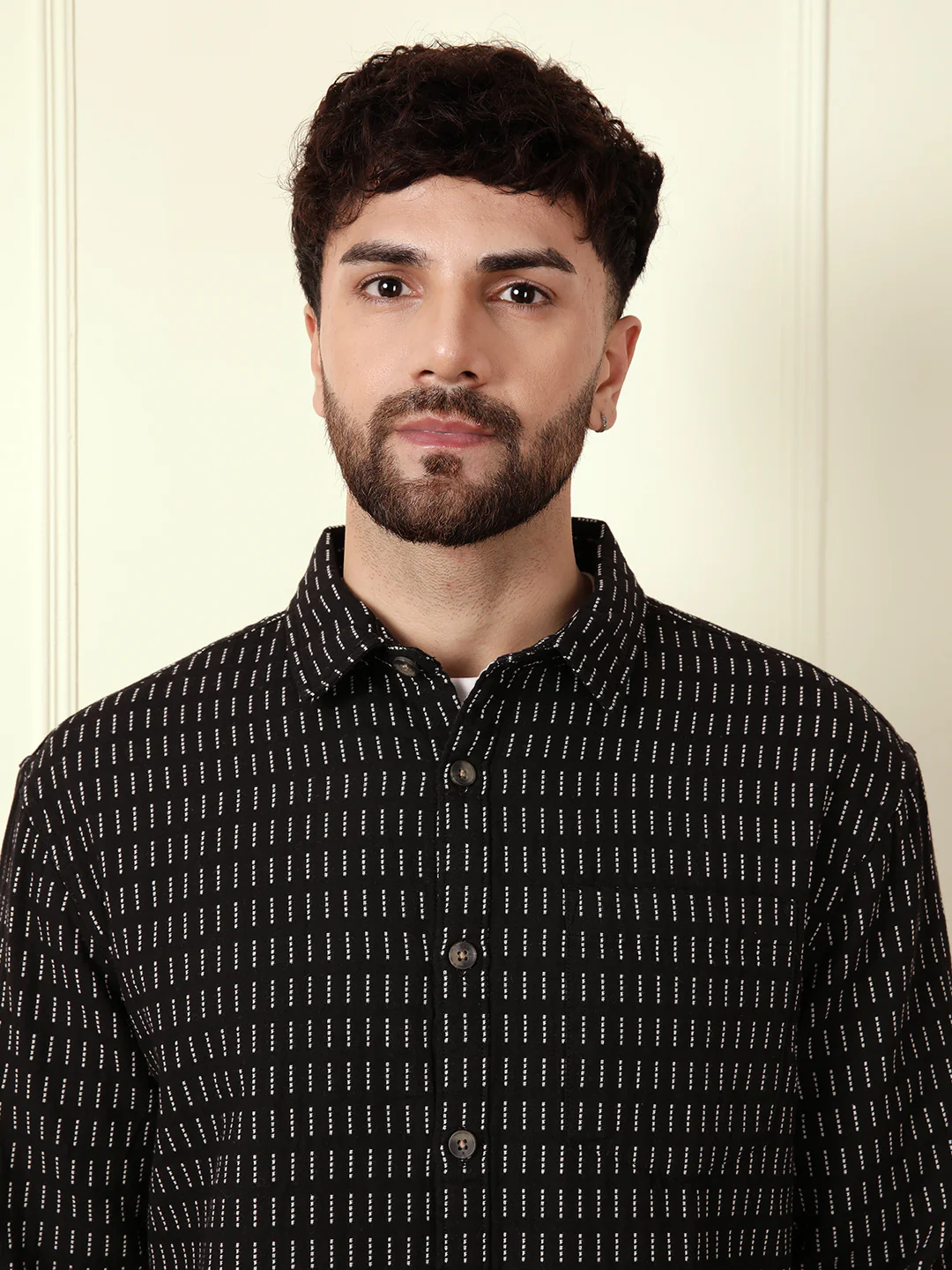 Casual Regular Fit Shacket | Black - Image 5