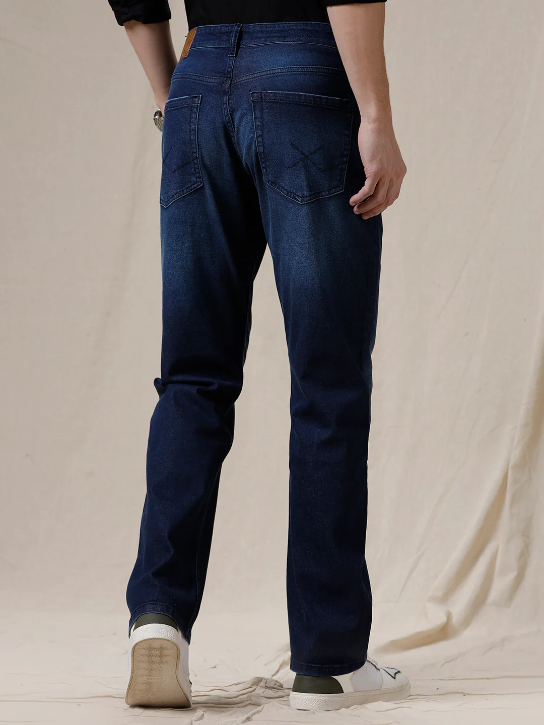 Blue Anti Fit Faded Jeans - Image 3
