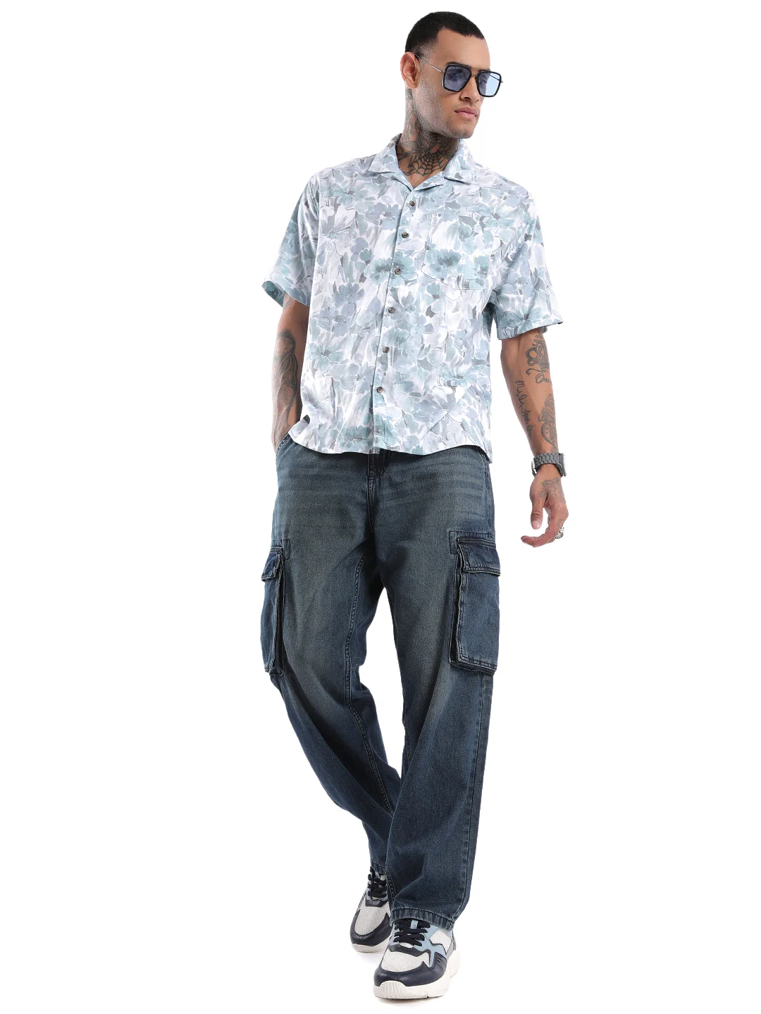 Blue AOP Resort Collar Shirt - Image 2