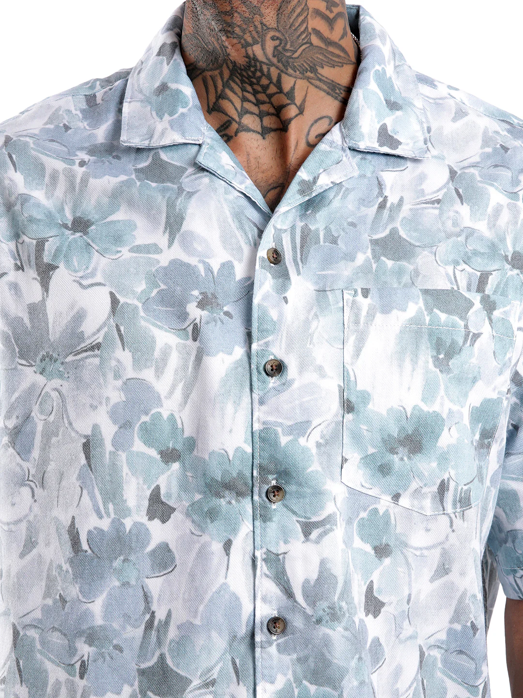 Blue AOP Resort Collar Shirt - Image 5