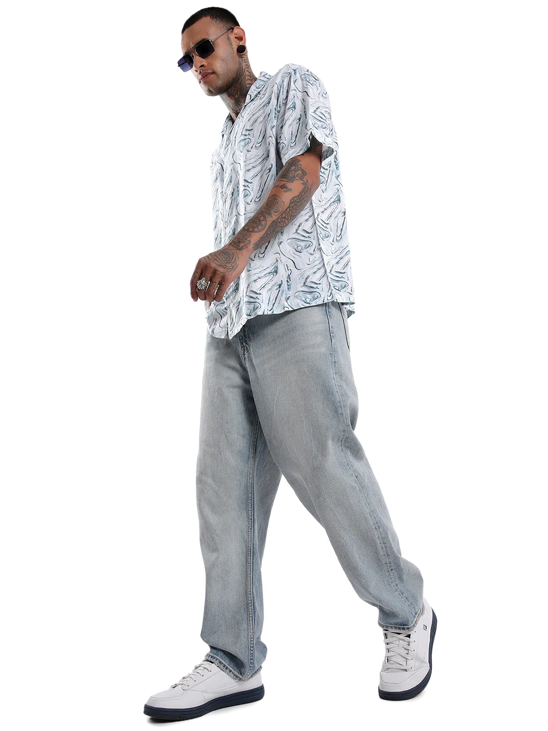 Blue Swerve Oversized Shirt - Image 2