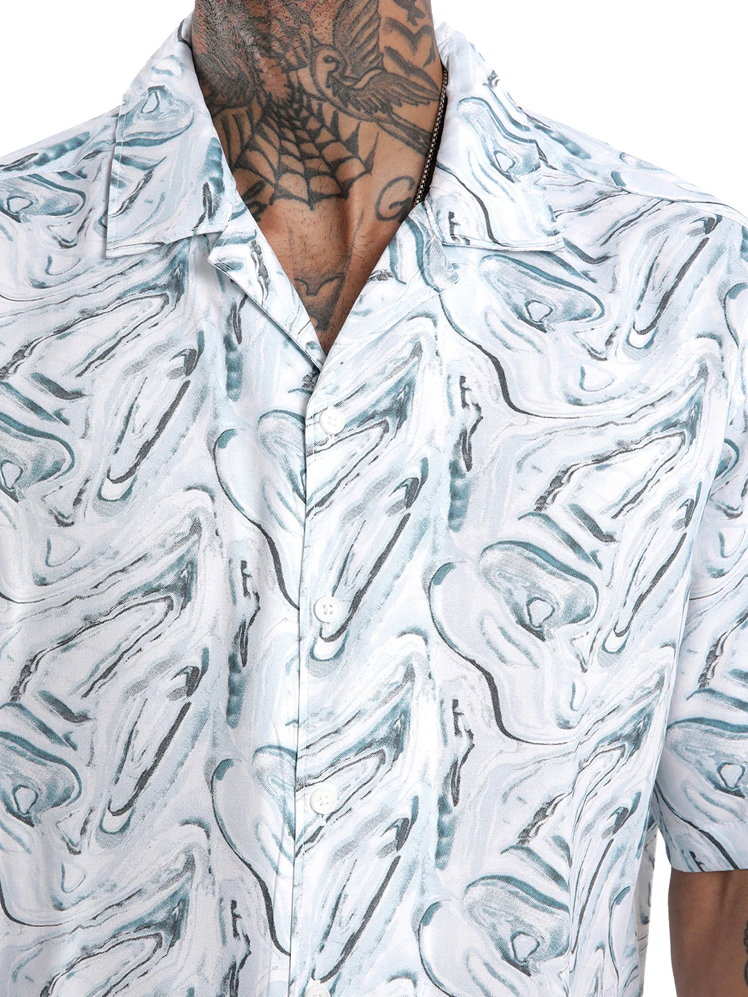 Blue Swerve Oversized Shirt - Image 5