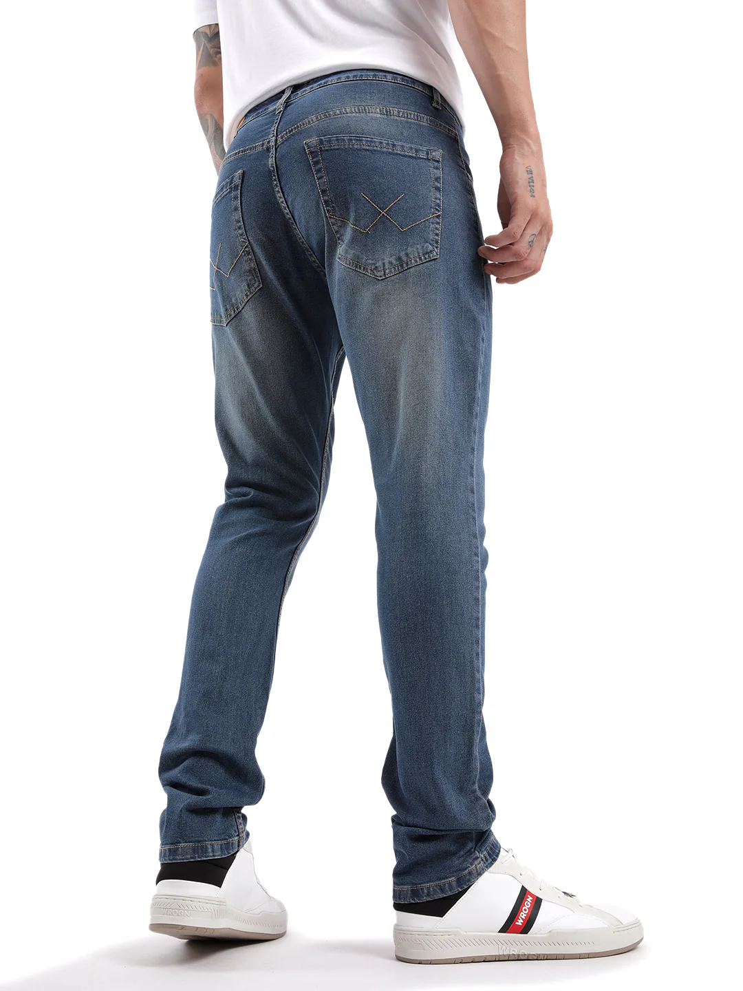 Blue Tread Five Pocket Jeans - Image 3
