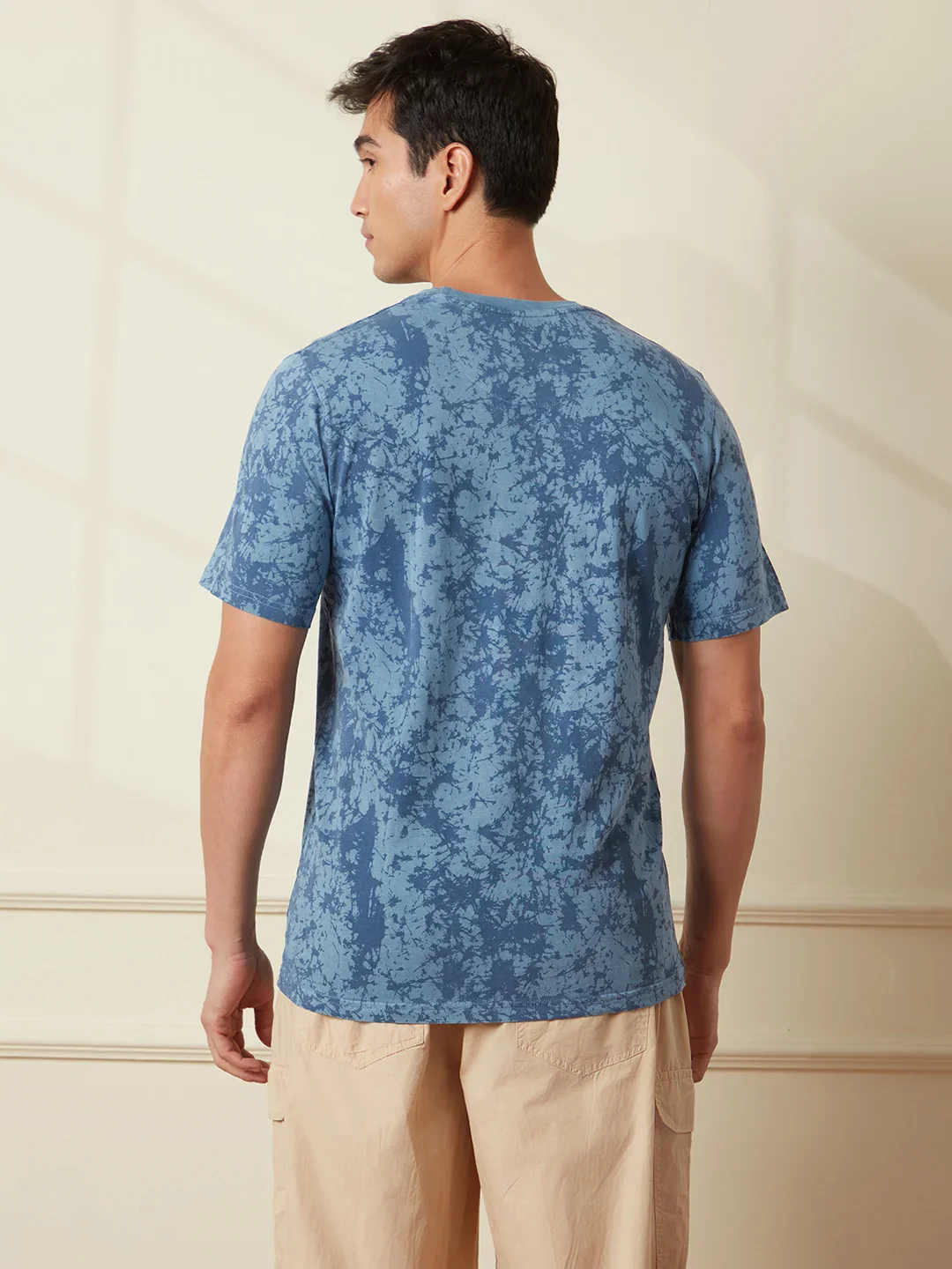 Washed Look AOP T-Shirt | Blue - Image 3