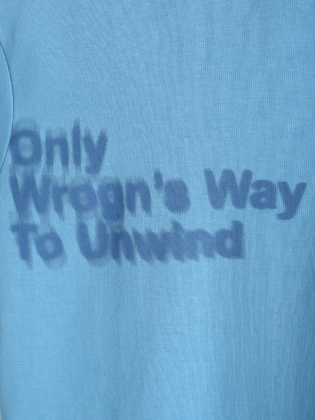 Blurred Placement Print Oversized T-Shirt | Blue - Image 5
