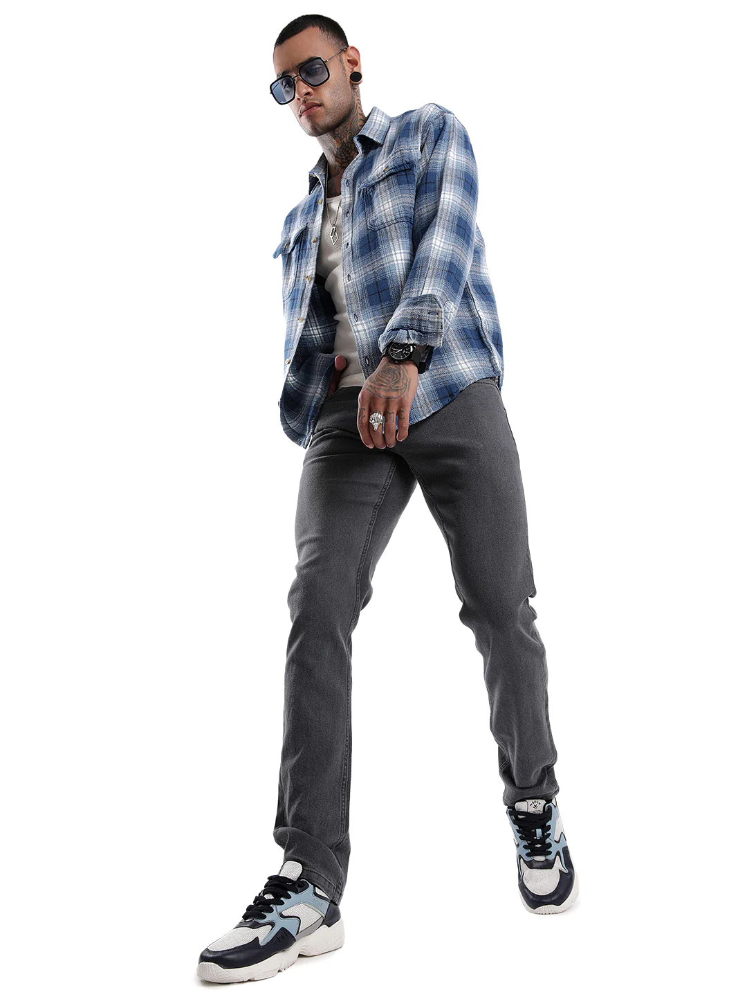 Bold Grey Sturdy Jeans - Image 2