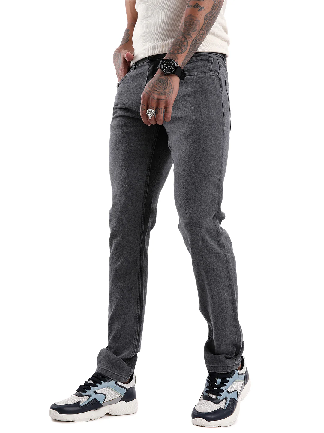 Bold Grey Sturdy Jeans - Image 4