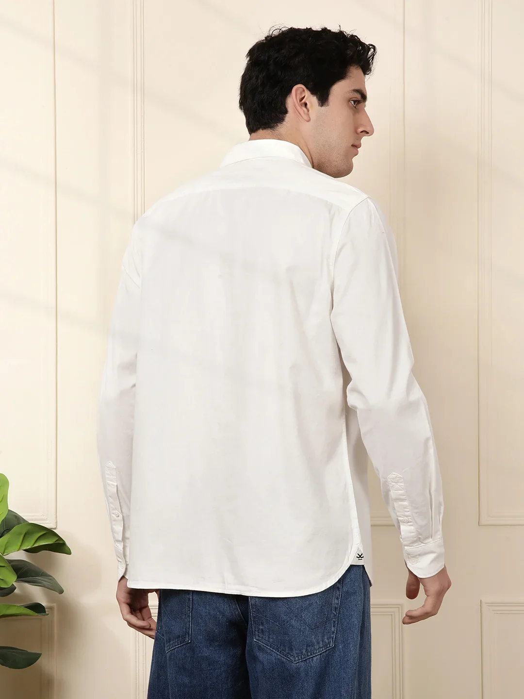 Solid Slim Fit Shirt | White - Image 3