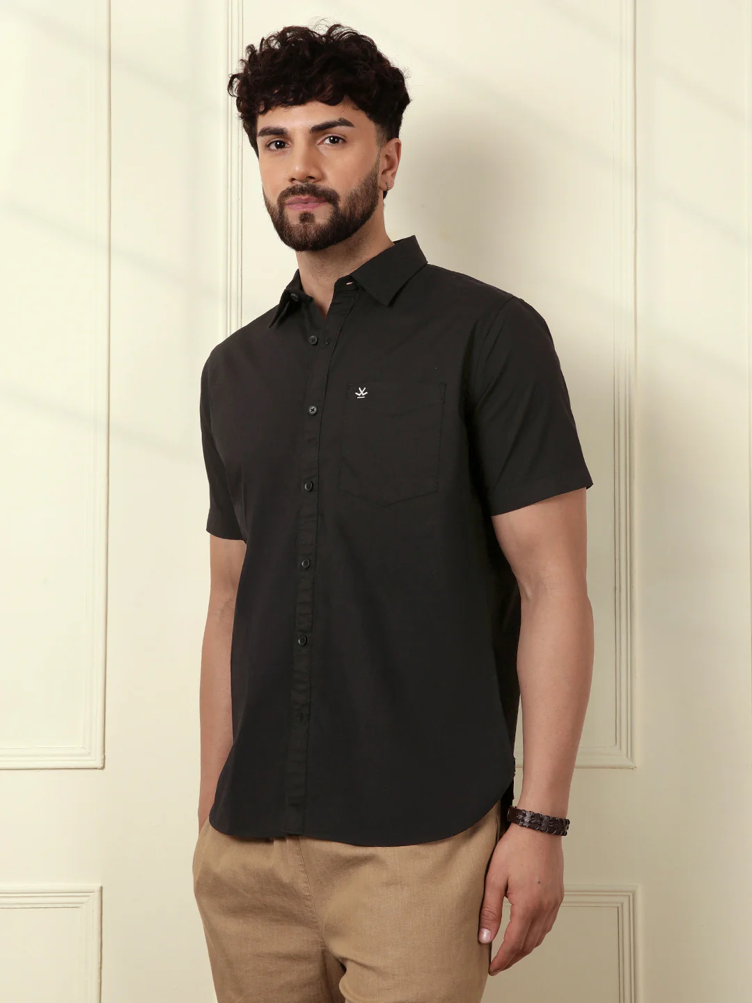 Bold Smart Casual Black Shirt - Image 2