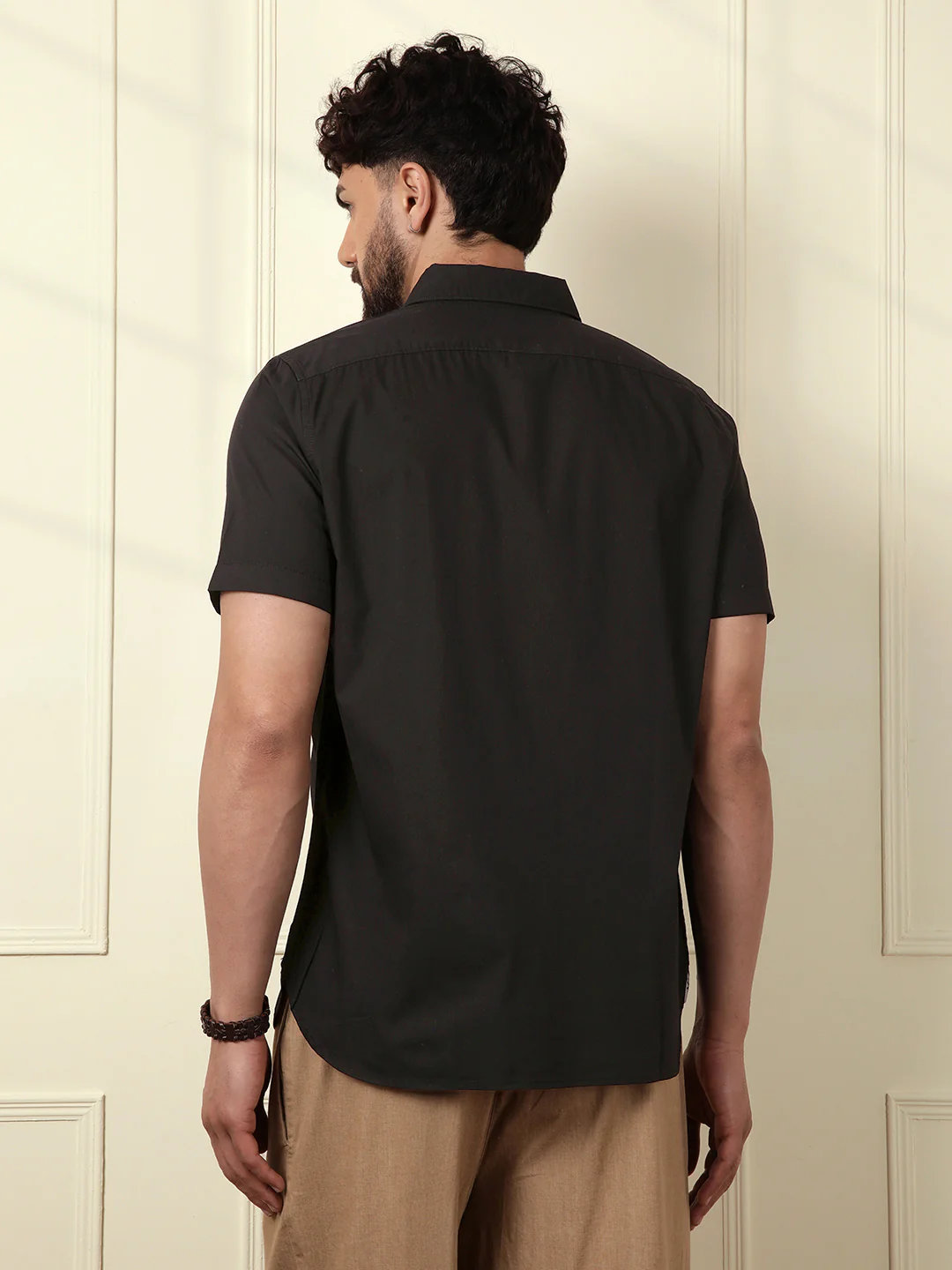 Bold Smart Casual Black Shirt - Image 3