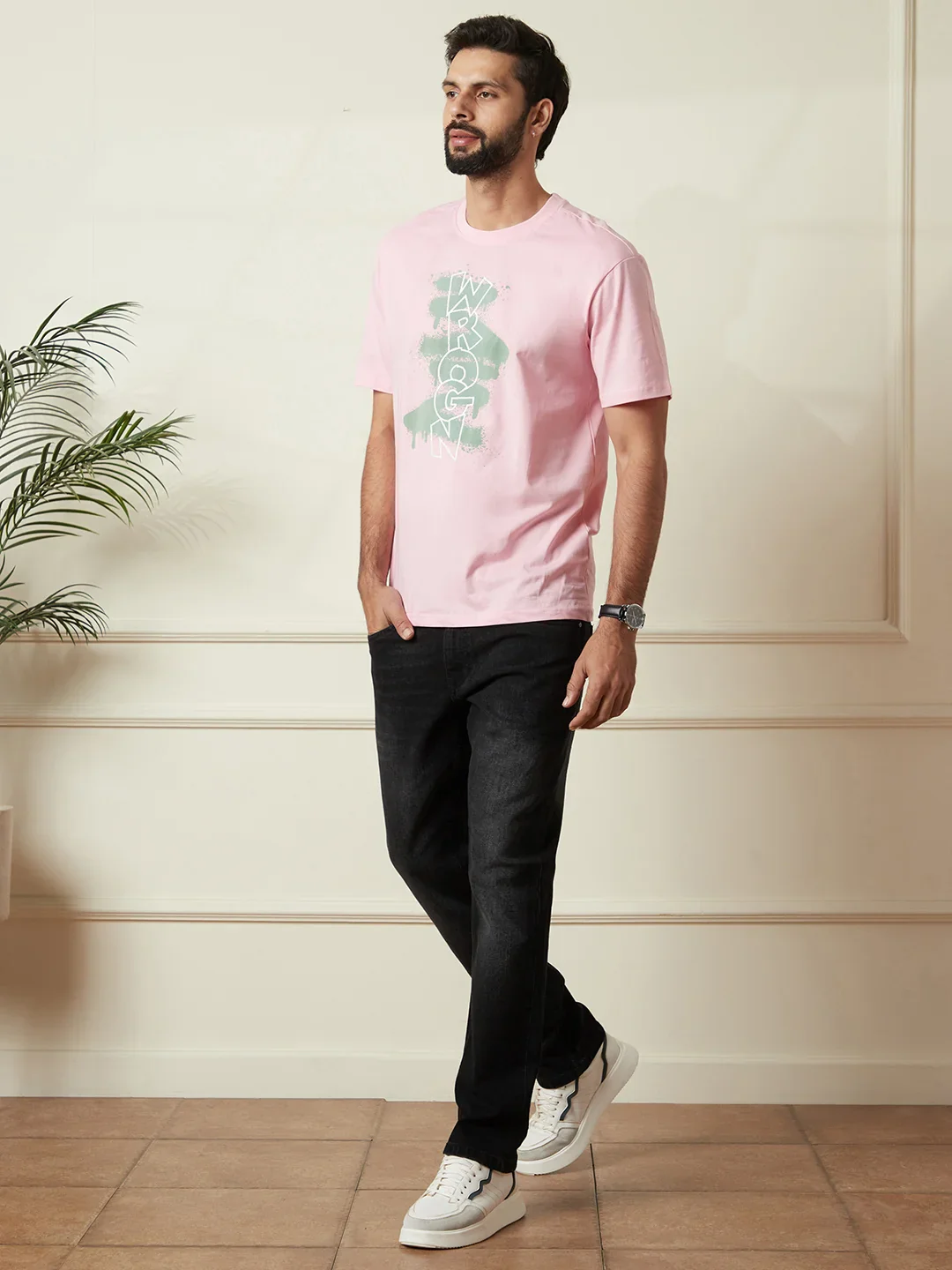 Light Fade Straight Fit Jeans | Black - Image 2