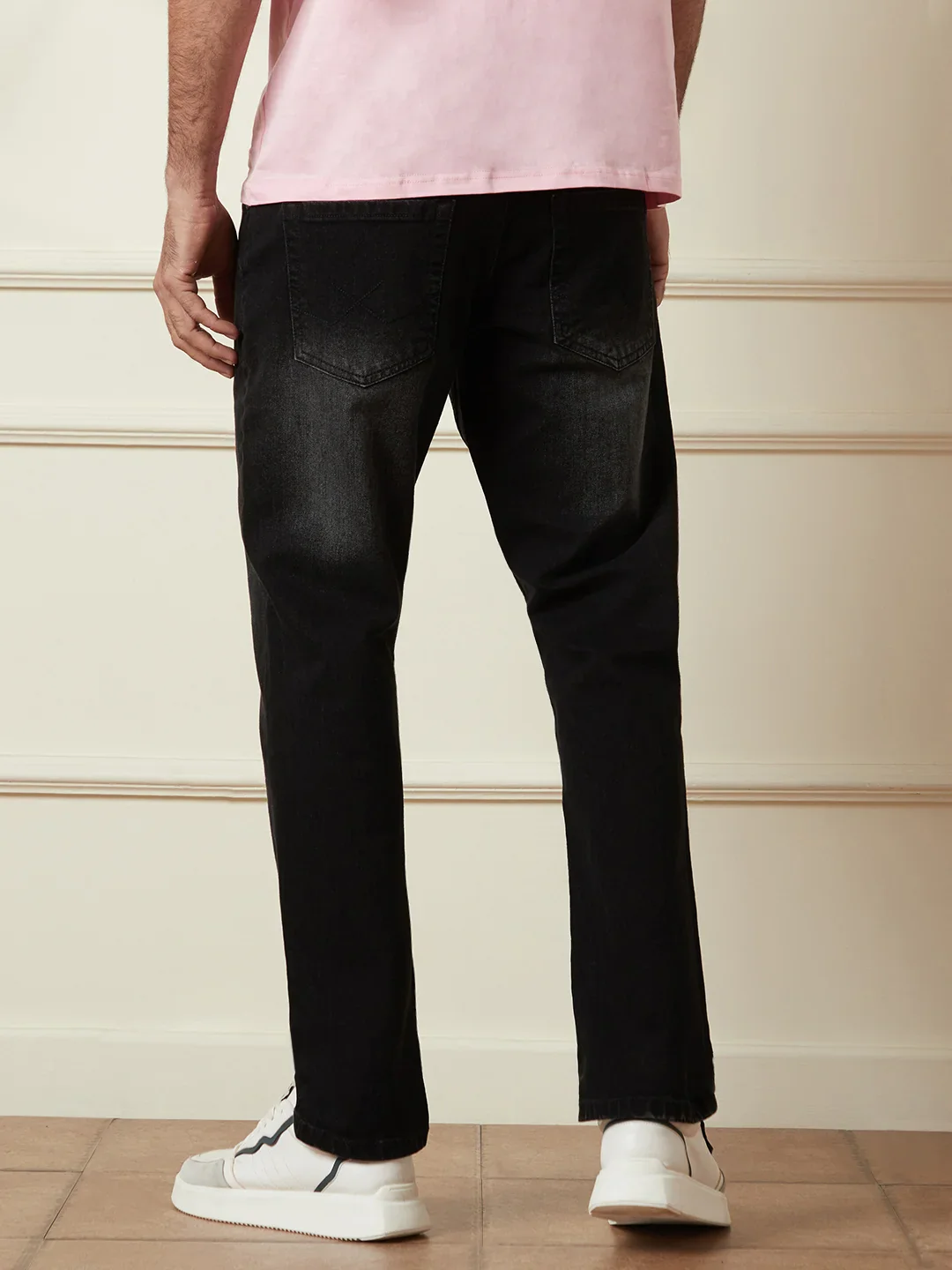 Light Fade Straight Fit Jeans | Black - Image 3